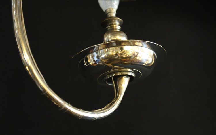 Dutch silver-plated bronze chandelier 18th century