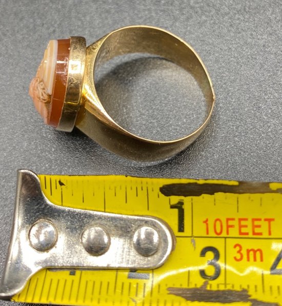 CHEVALIÈRE OR & CAMÉE AGATE 