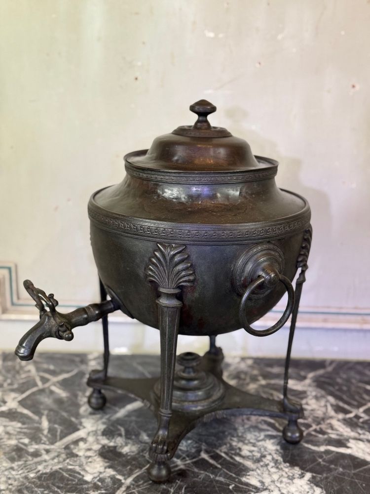 Samovar En Bronze Neo Classique, Italie, XIXème Siècle