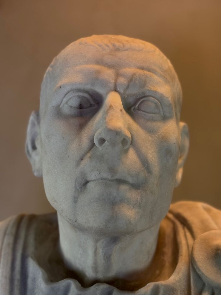 Buste De L’empereur Galba, Marbre Blanc De Carrare, XVIIIème Siècle
