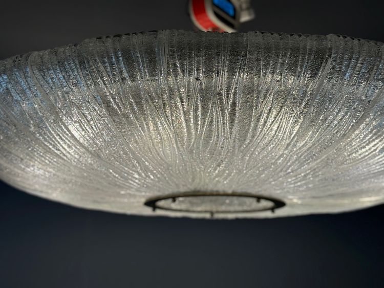 Important glass and brass chandelier, Venini circa 1960, one pair available