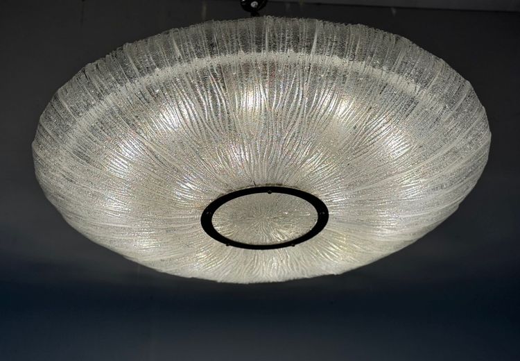 Important glass and brass chandelier, Venini circa 1960, one pair available