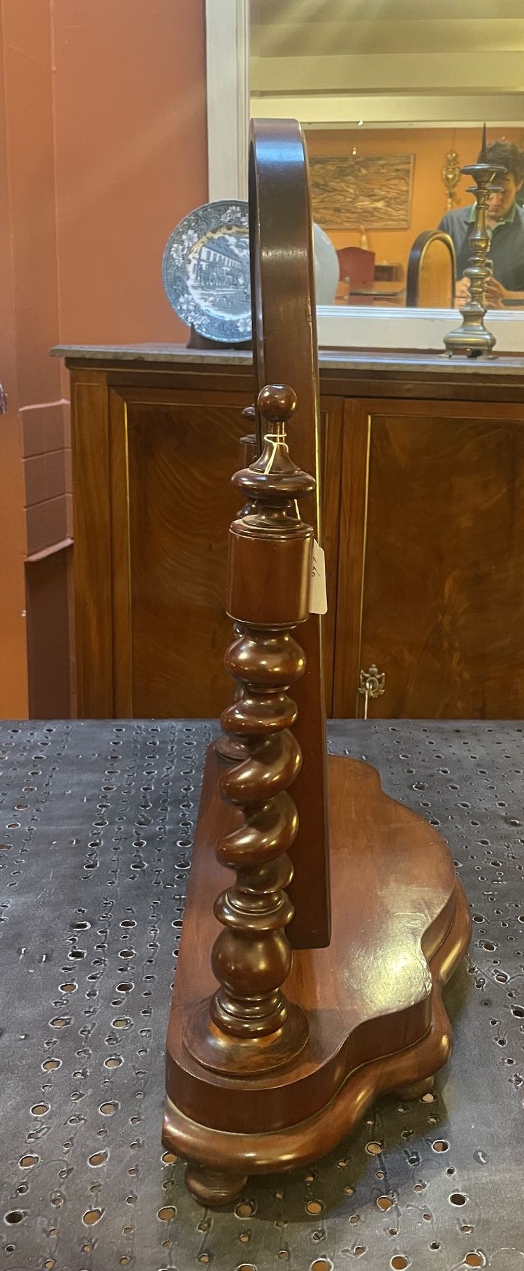Small 19th Century Mahogany Psyche Mirror