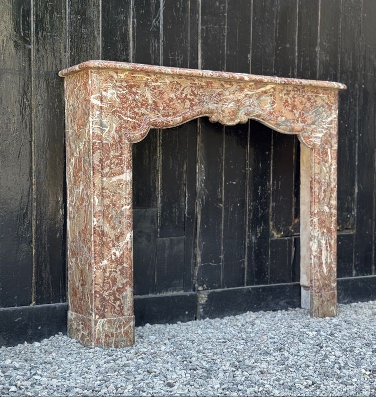 Regency style fireplace in Rance marble, 19th century