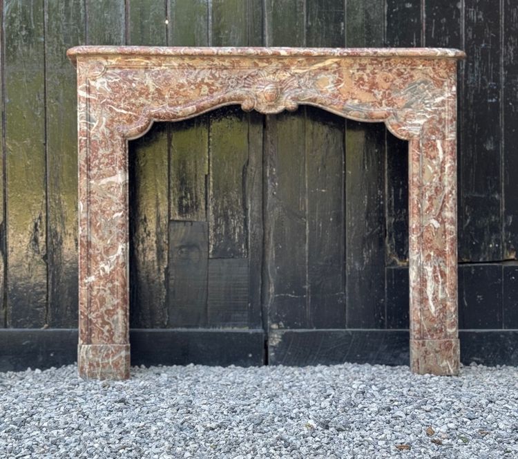Regency style fireplace in Rance marble, 19th century