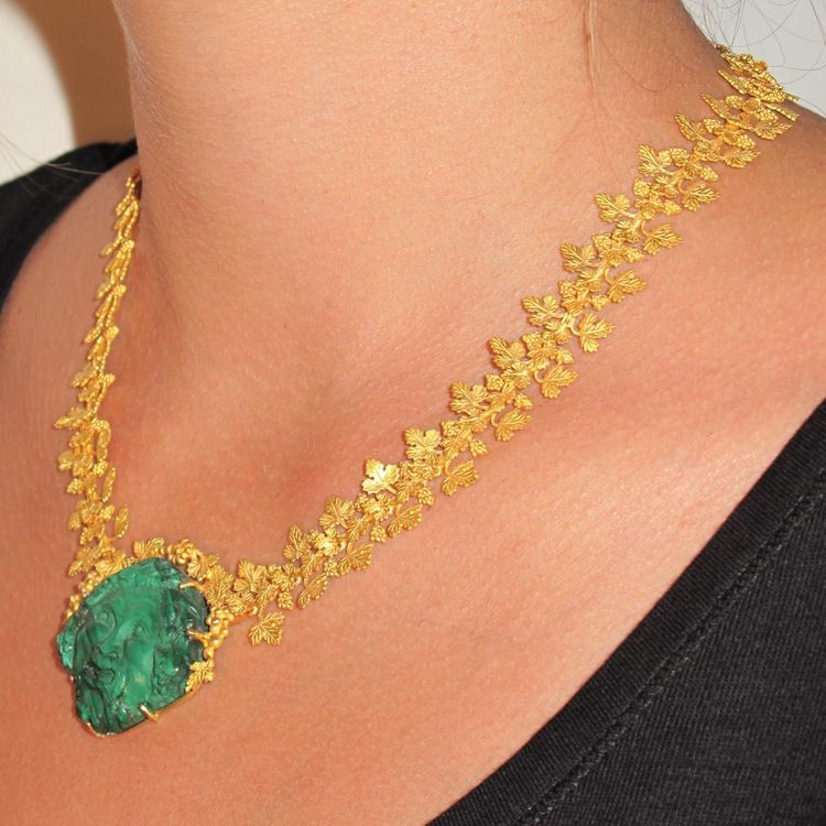 Collier Malachite & Or
