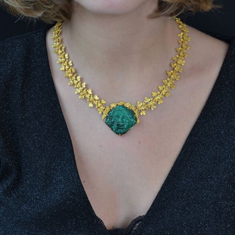 Collier Malachite & Or