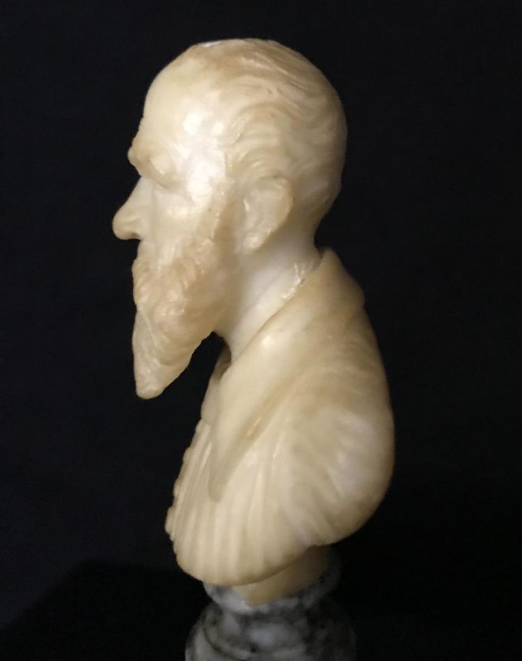 Alabaster bust, late 19th century, Italy