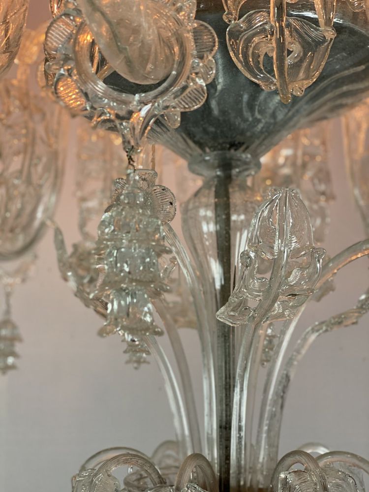 Bedeutender Kronleuchter aus Muranoglas, Pauly, Venedig