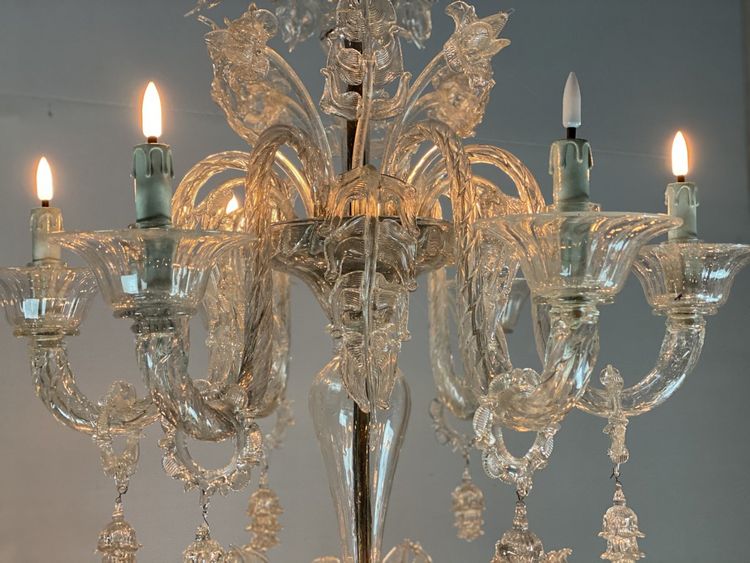 Bedeutender Kronleuchter aus Muranoglas, Pauly, Venedig
