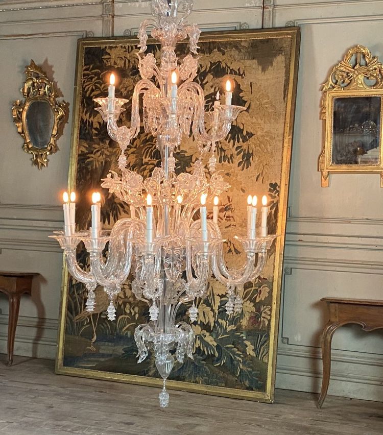 Bedeutender Kronleuchter aus Muranoglas, Pauly, Venedig