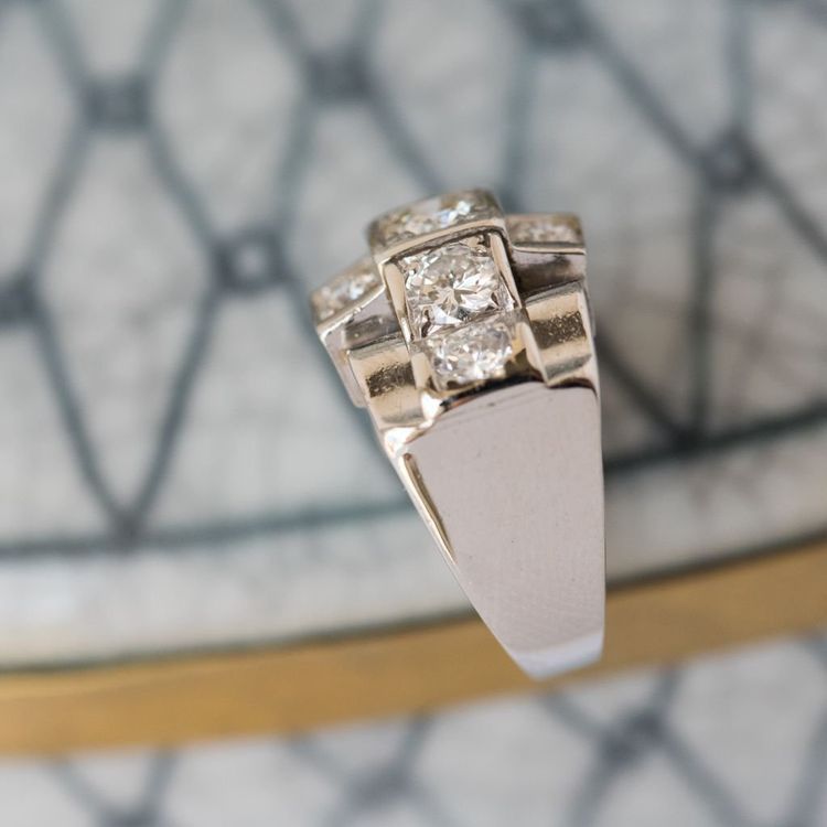 Art Deco Ring Diamanten Platin