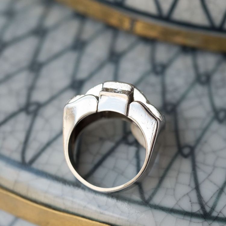 Art Deco Ring Diamanten Platin