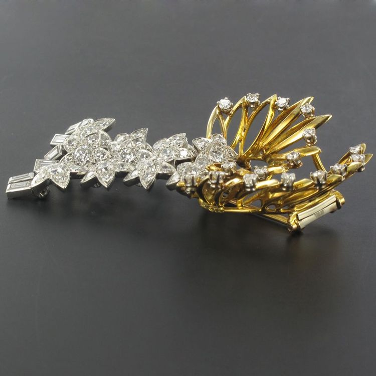 Brosche Sterne Diamanten