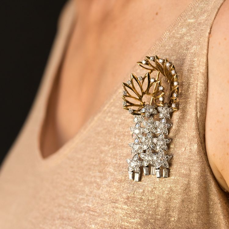 Brosche Sterne Diamanten