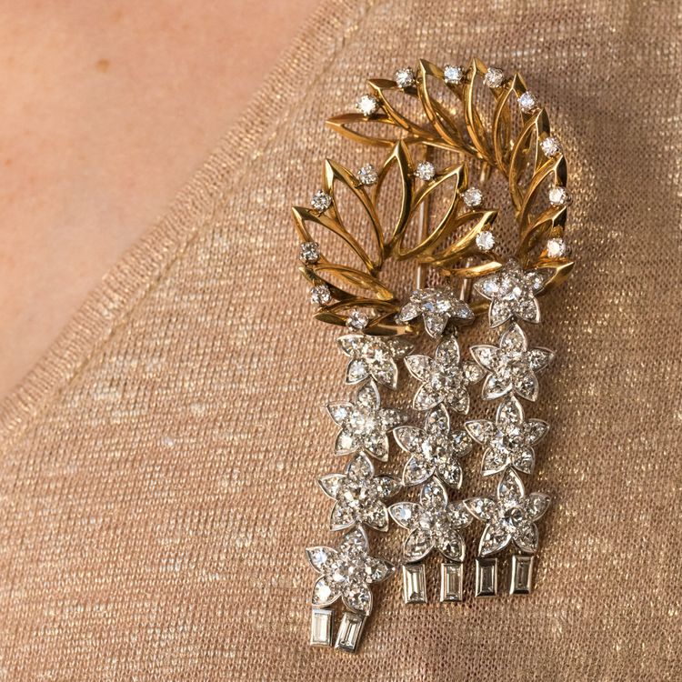 Brosche Sterne Diamanten