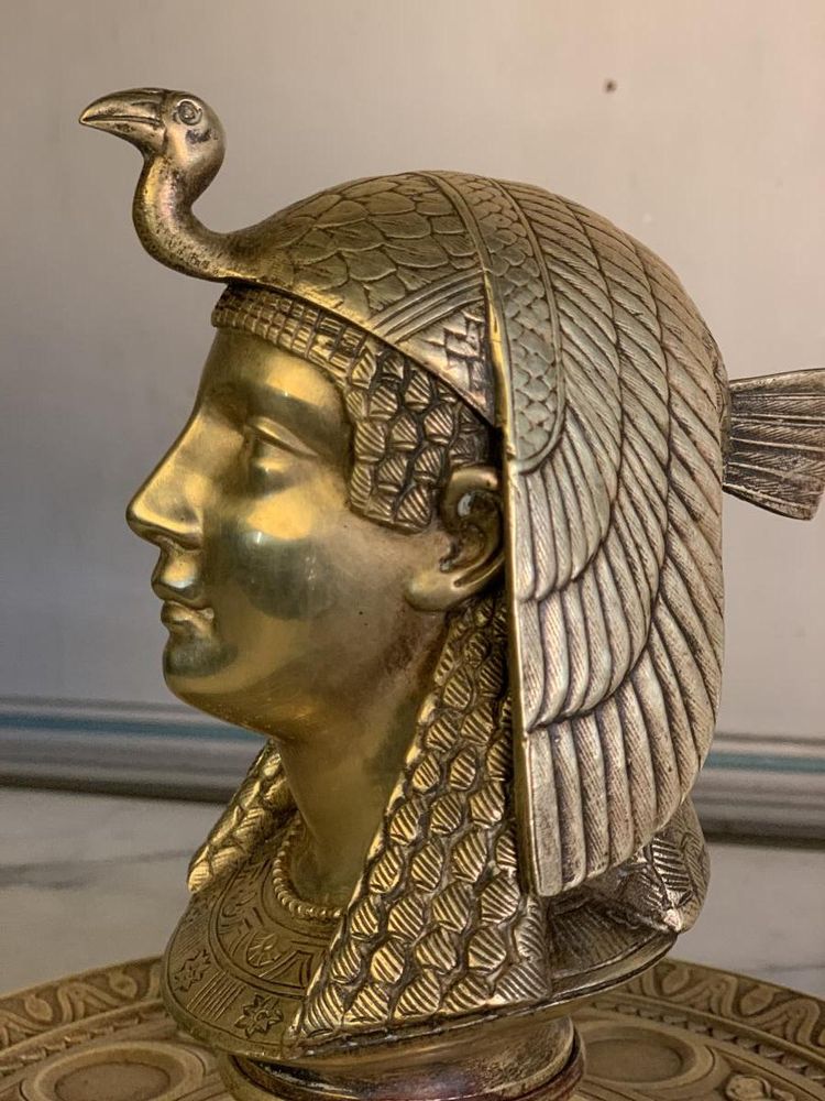 Gilt Bronze Inkwell, Egyptomania