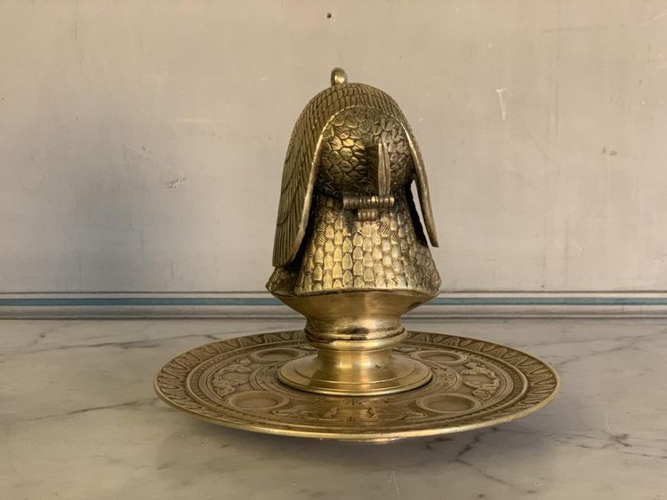 Gilt Bronze Inkwell, Egyptomania