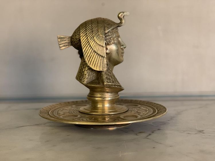 Gilt Bronze Inkwell, Egyptomania