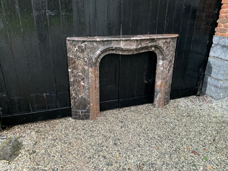 Marble fireplace, Breccia de Waulsort, early 19th century