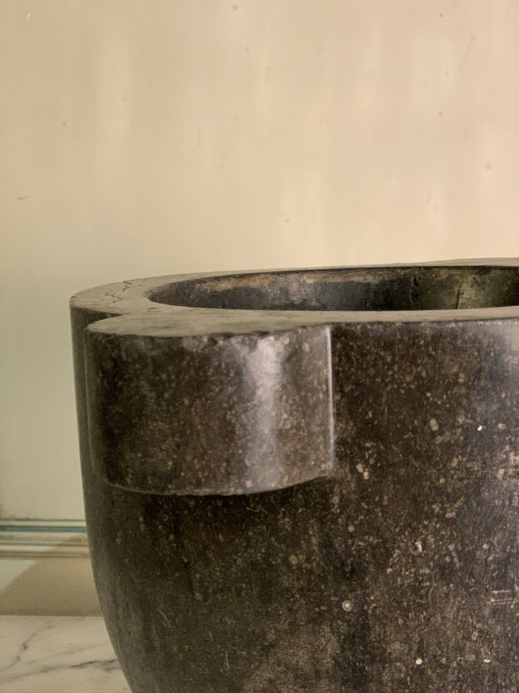 Blue Stone Mortar Height 25cm