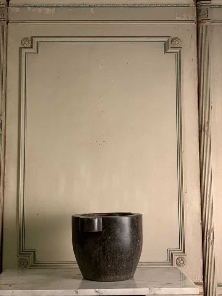 Blue Stone Mortar Height 25cm