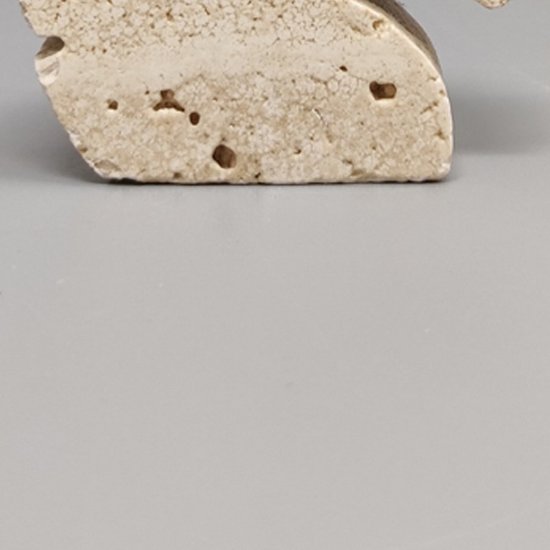 1970 Original sculpture of horse in travertine by Enzo Mari for F.lli Mannelli