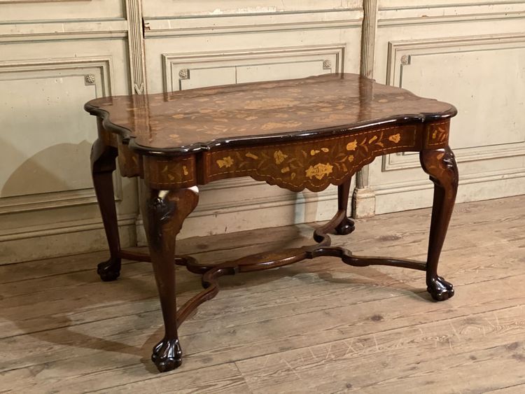 Dutch Marquetry Table, 19th Century