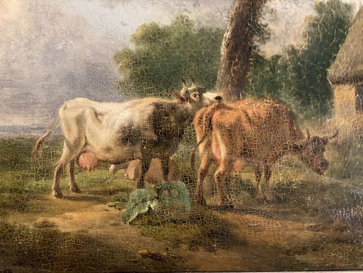 Paire D’huile Sur Panneau Scènes Champêtres Balthazar Paul Ommeganck