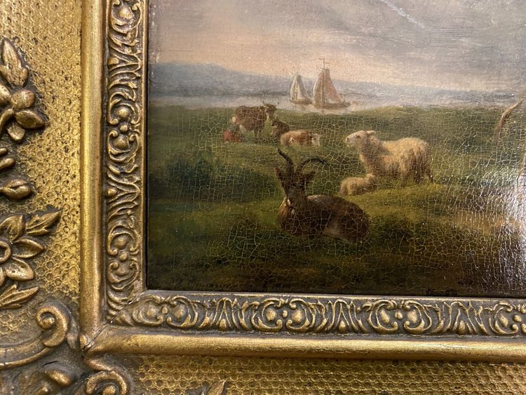Paire D’huile Sur Panneau Scènes Champêtres Balthazar Paul Ommeganck