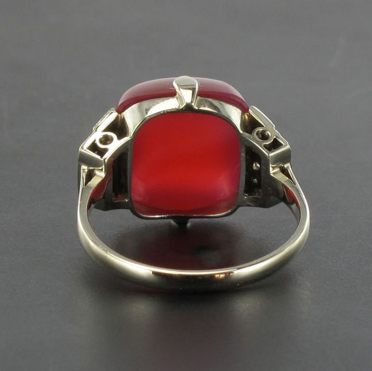 Ring Chalcedon Zuckerhut Und Diamanten