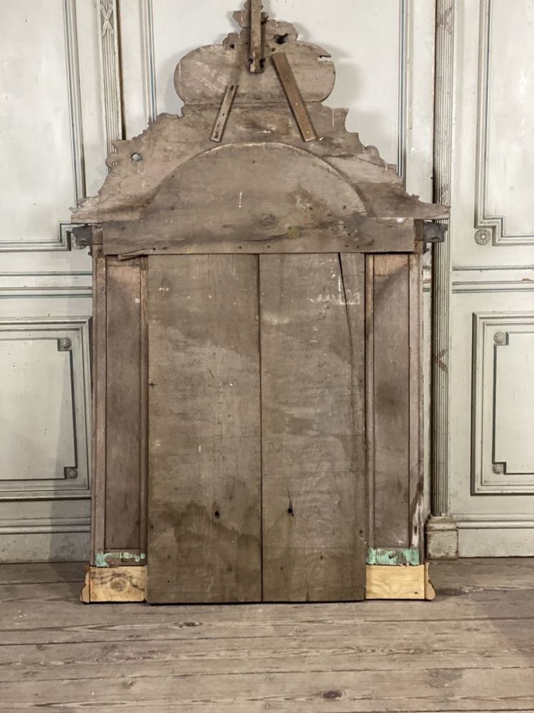 Miroir En Bois Sculpté Peint , XVIIIème Siècle