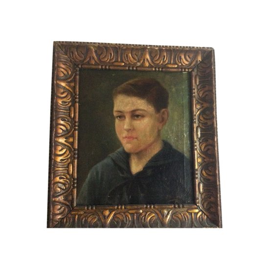 Porträt eines jungen Jungen, 1922 signiert C. BRUN