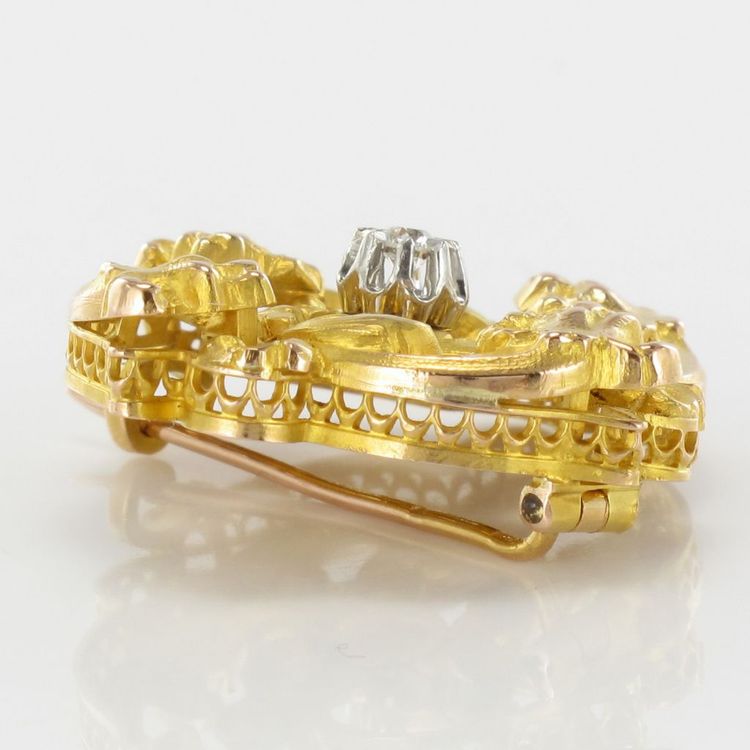 Antike Brosche Jugendstil Diamant