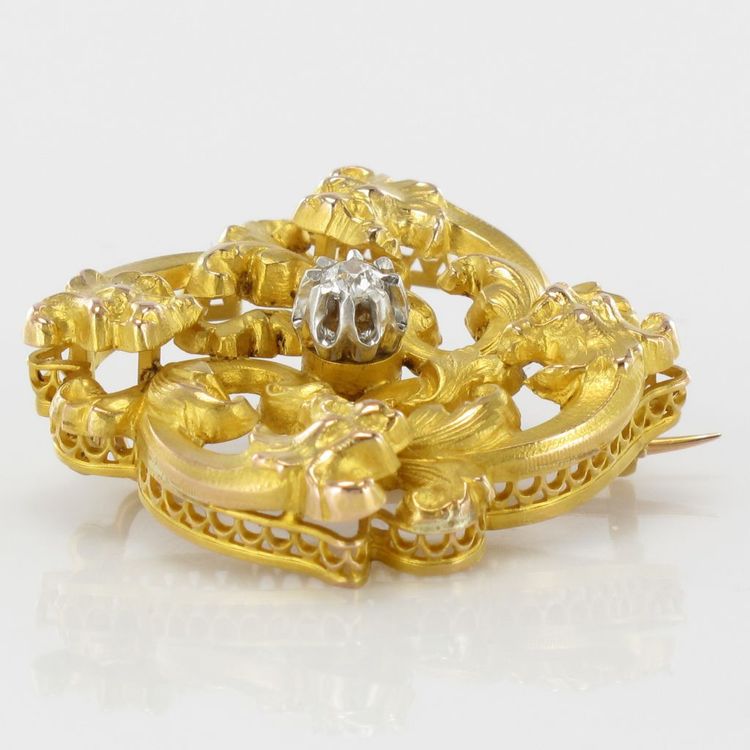 Antike Brosche Jugendstil Diamant