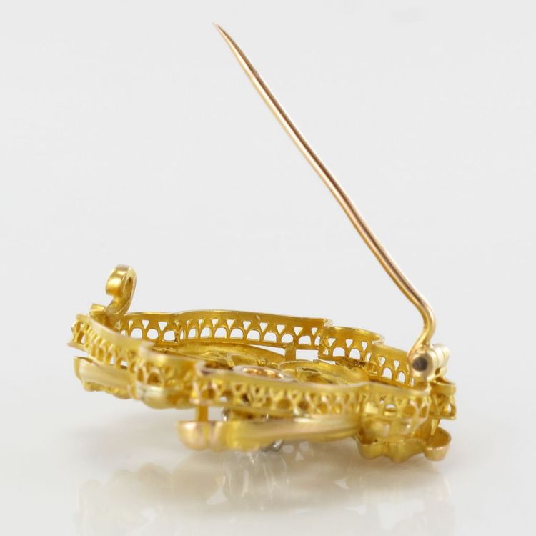 Antike Brosche Jugendstil Diamant