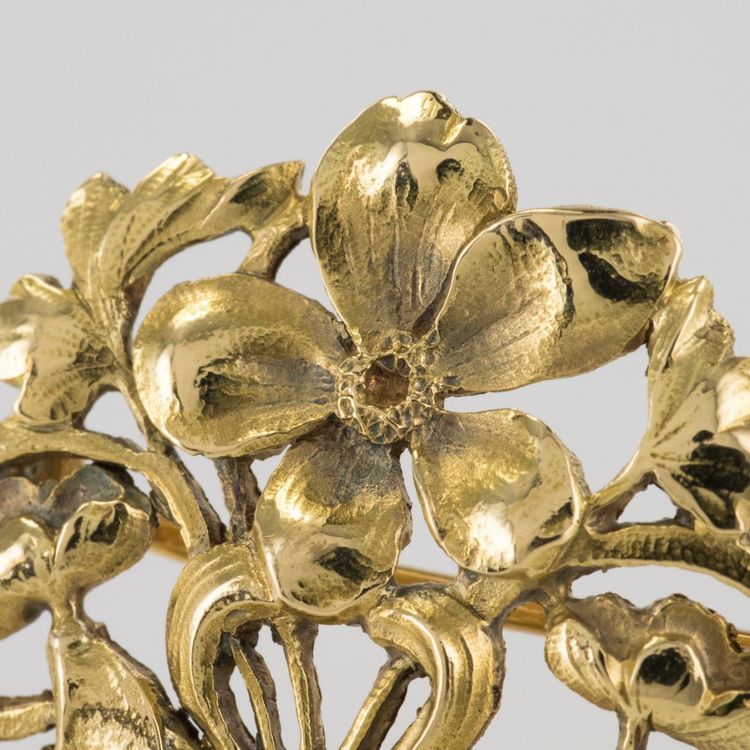Antike Brosche Jugendstil Gold