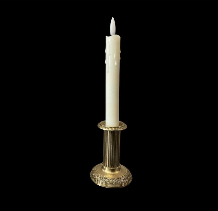 Small bronze candlestick in the Louis XVI style from the 19th century