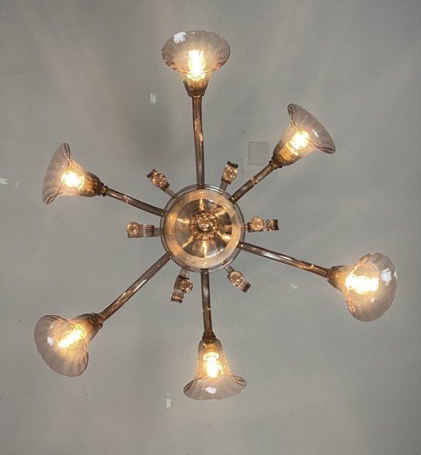 Murano Glass Venetian Chandelier Amethyst