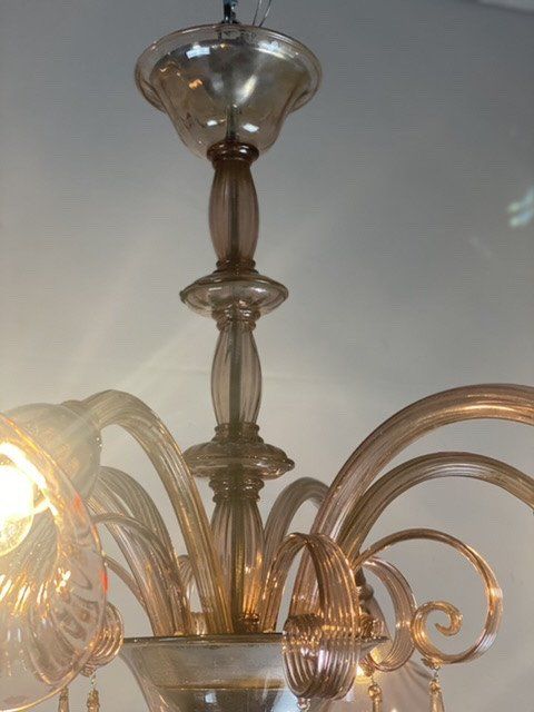 Murano Glass Venetian Chandelier Amethyst