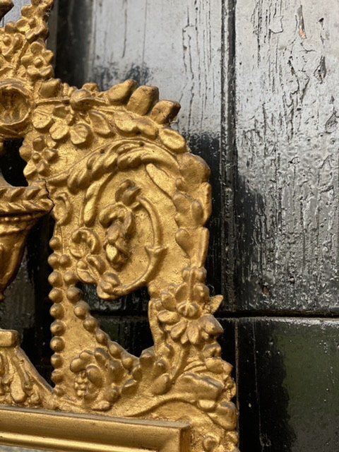 Gilded Carved Wooden Mirror, 19th Century