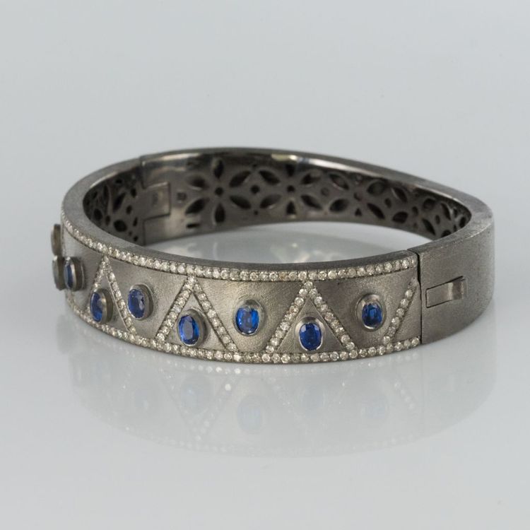 Silber Armband Diamanten Und Cyanite