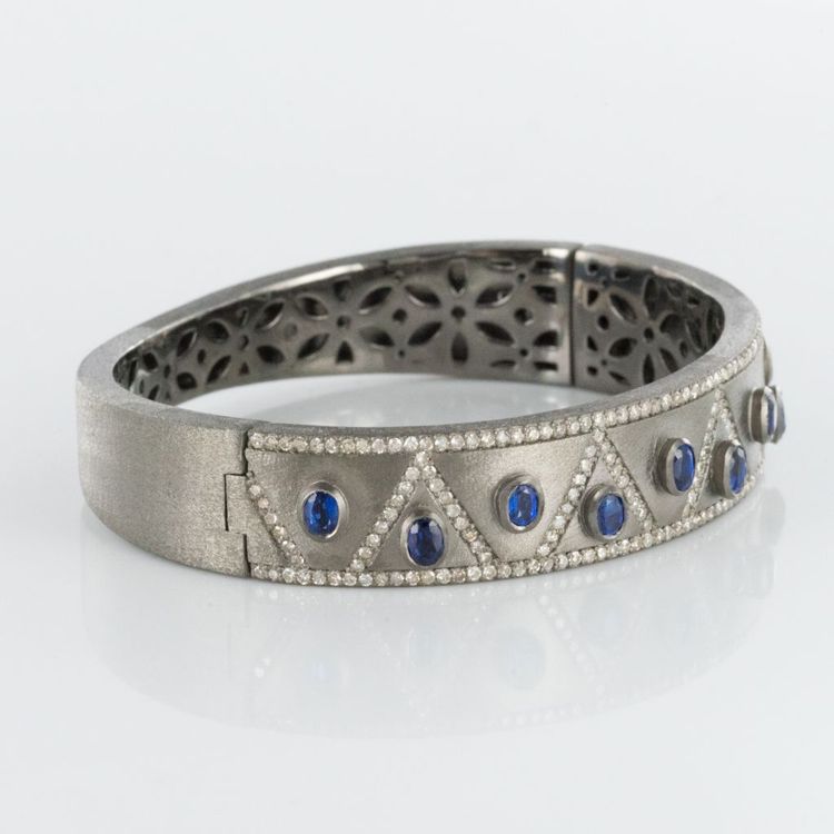 Silber Armband Diamanten Und Cyanite