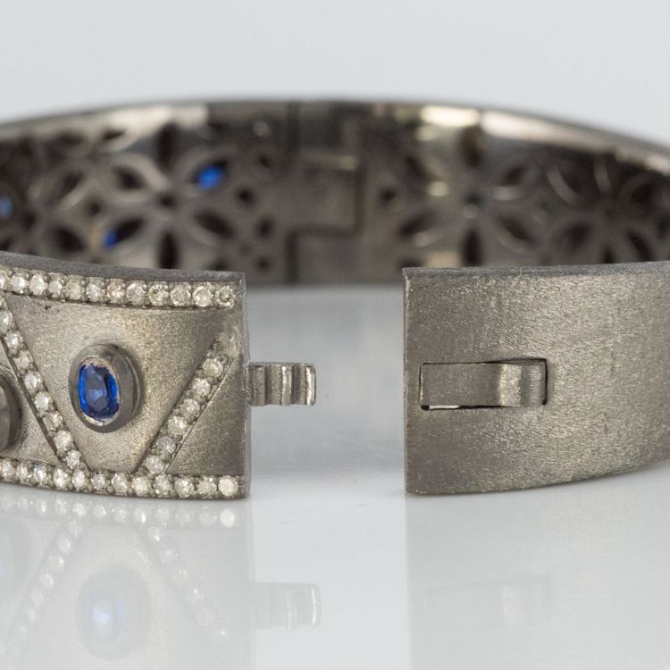 Silber Armband Diamanten Und Cyanite