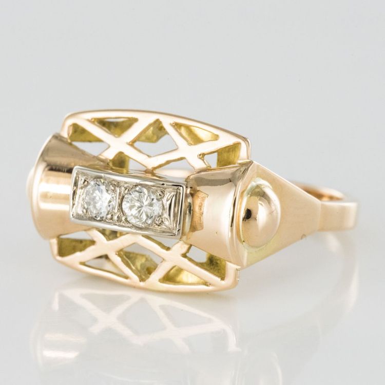Anello con diamante retrò