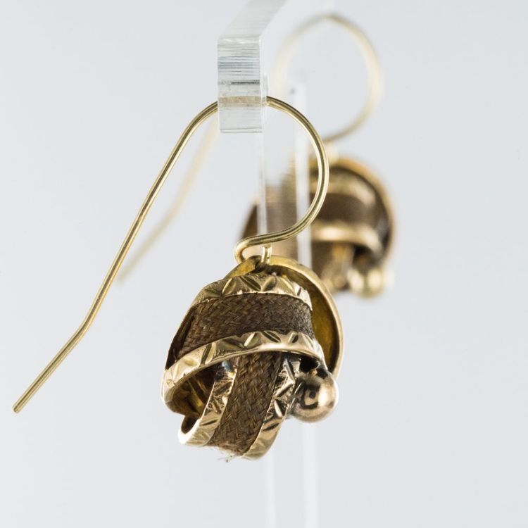 Ancient Earrings Golden And Hair Nodes