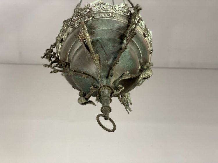 Neo-Gothic Bronze Chandelier Circa 1880