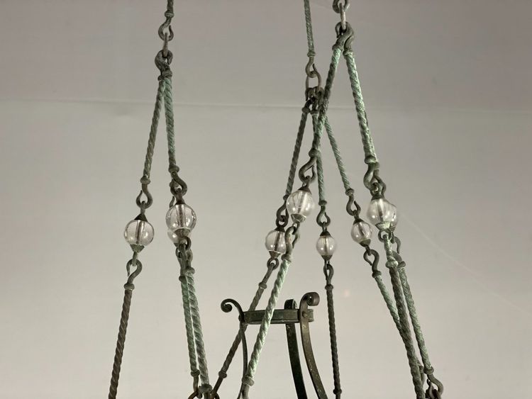 Neo-Gothic Bronze Chandelier Circa 1880