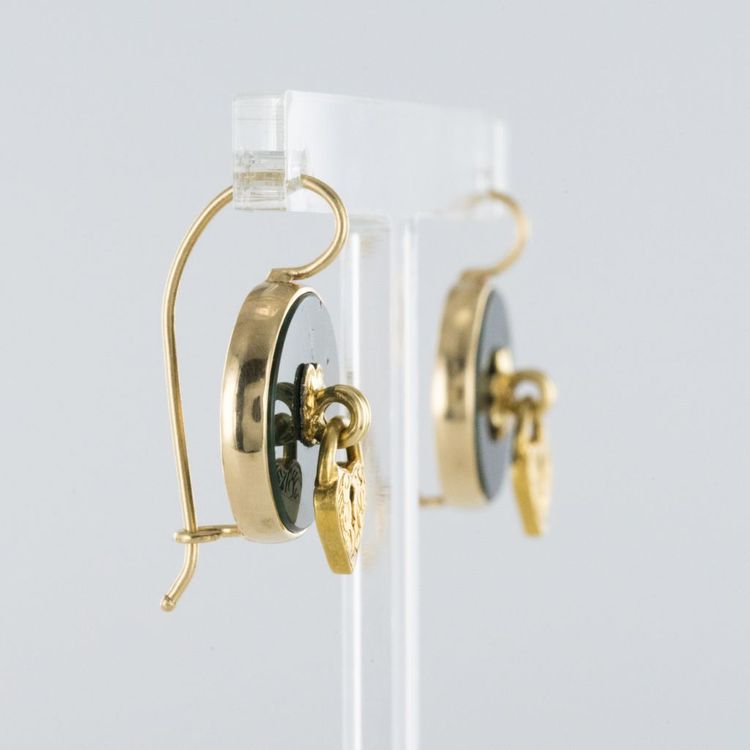 Blood Jasper Earrings And Padlock