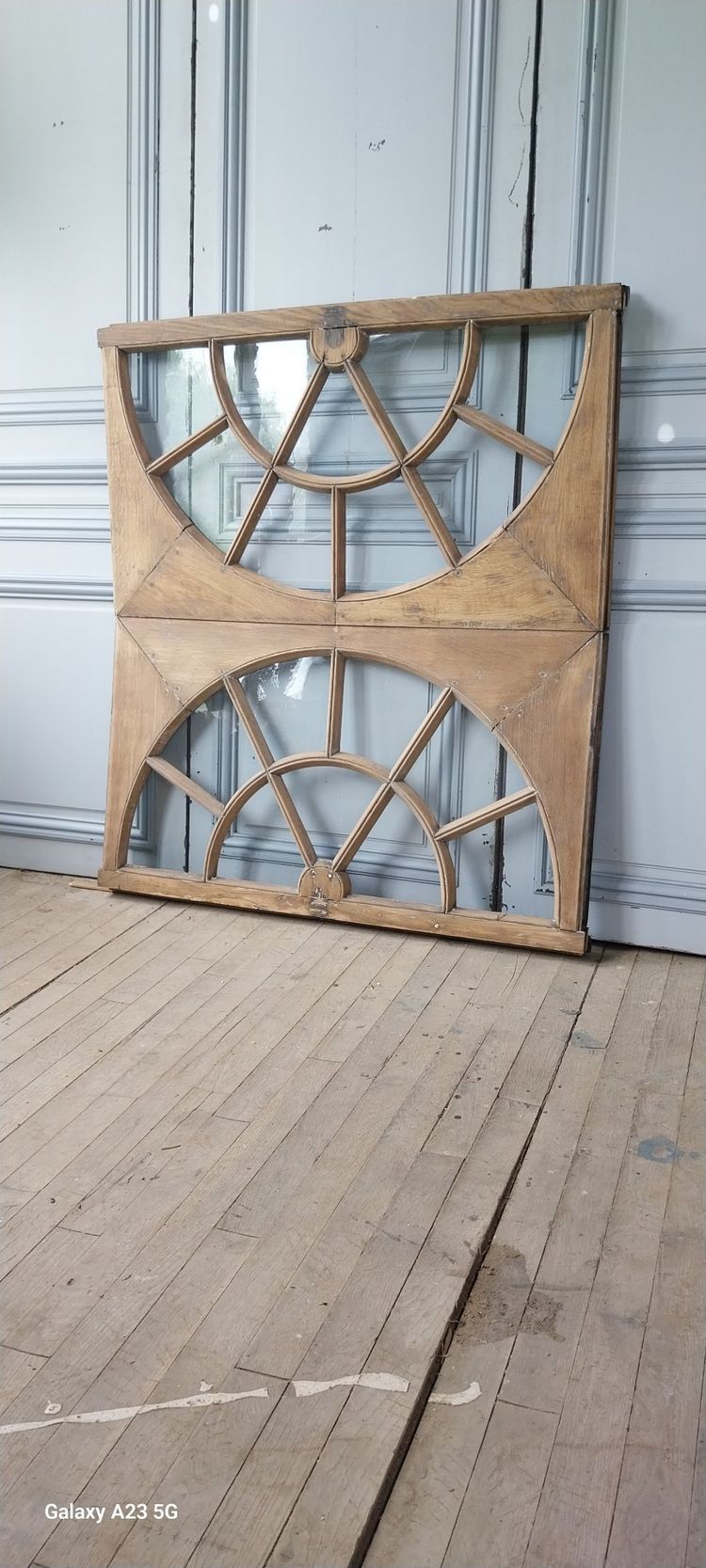 Pair of oak transoms 19th C